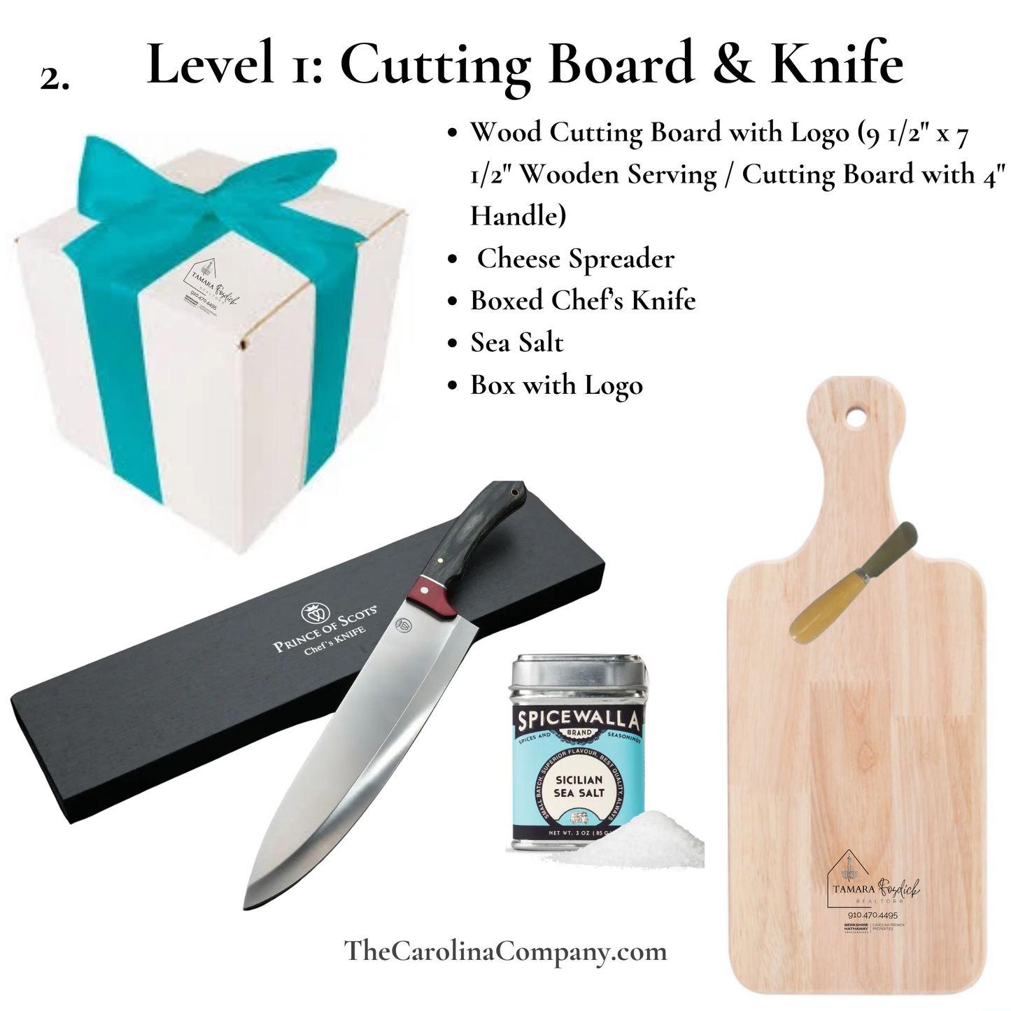 Cutting Board and Knife Gift Bundle