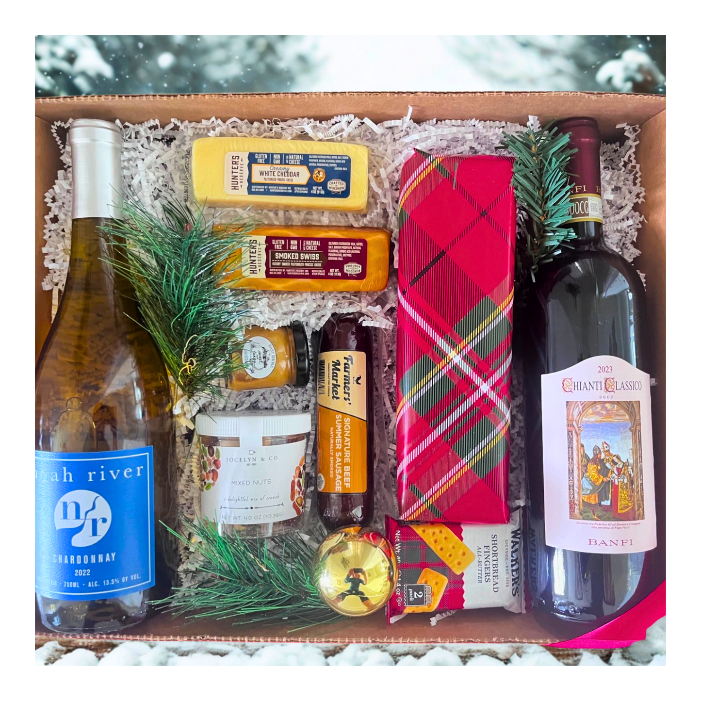 Holiday Savory Gift With Wine