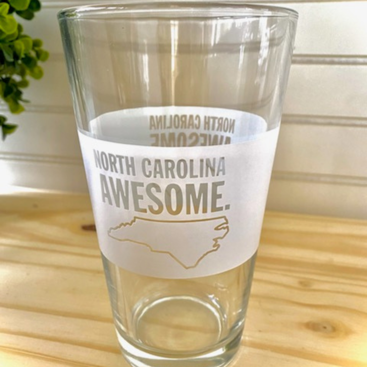 North Carolina Awesome Pub Glass