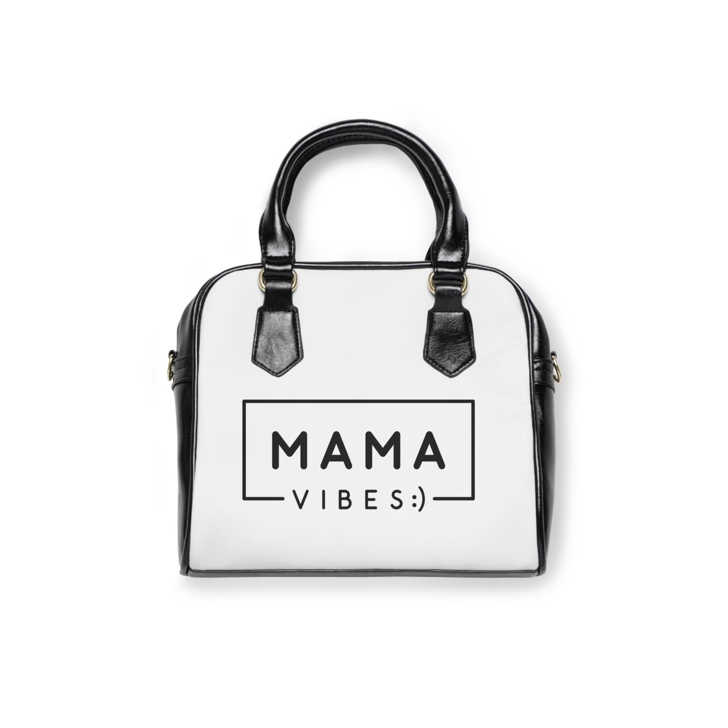 Mama Vibes Shoulder Handbag, Trendy Mom Purse, Stylish Tote for Everyday Use, Gift for New Mothers, Chic Handbag for Baby Essentials