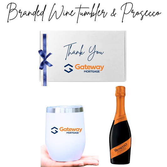 Branded Wine Tumbler and Prosecco Bundle
