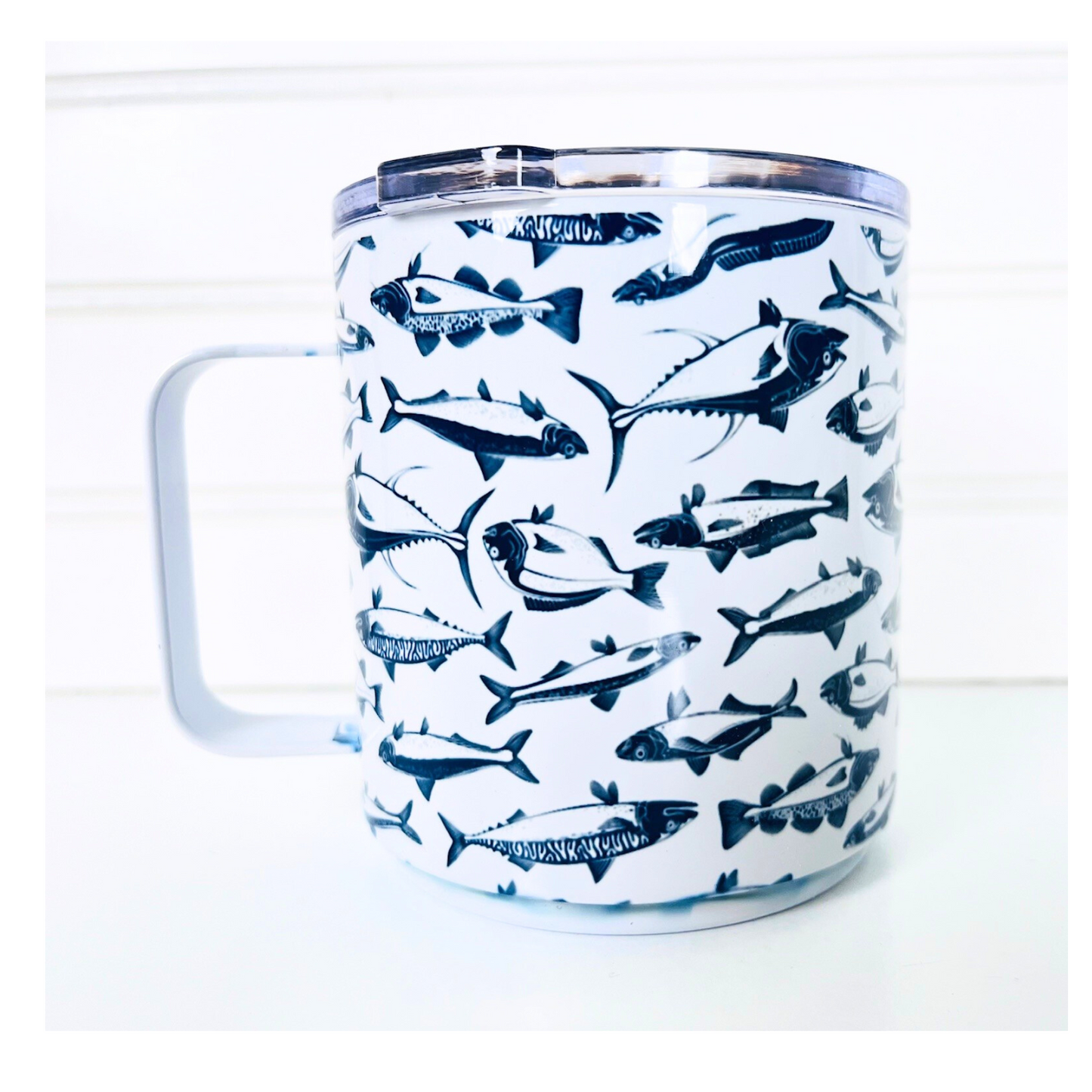 Fish Themed Mug with Lid