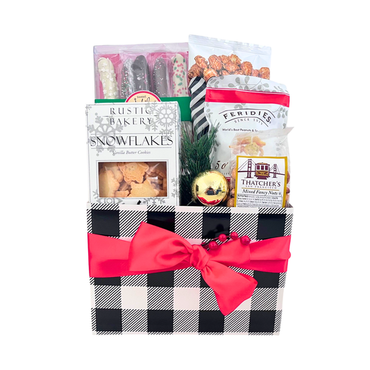 Holiday Buffalo Checked Basket Box