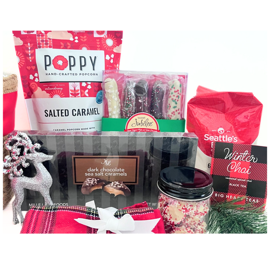 Reindeer Sweets & Coffee Gift Basket