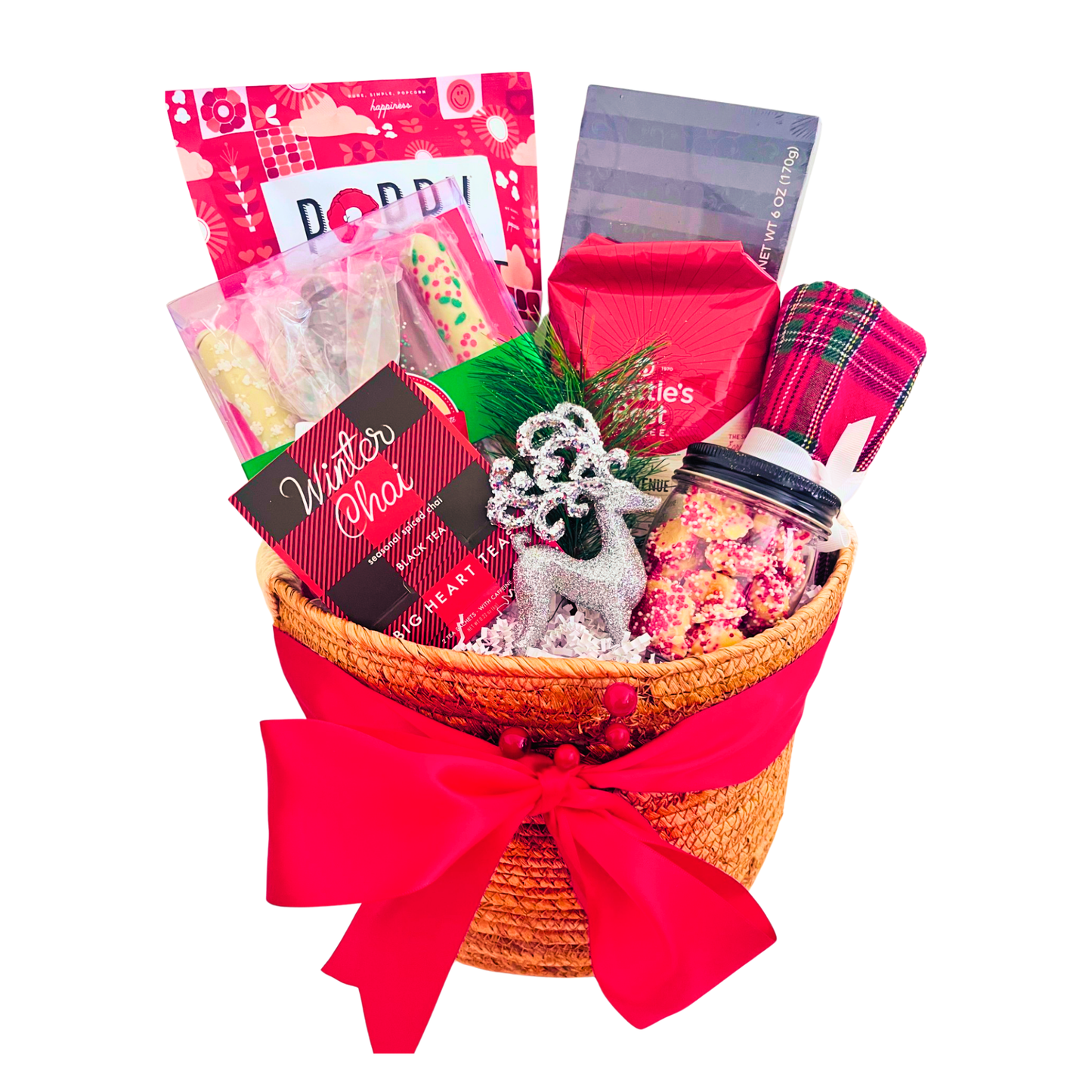 Reindeer Sweets & Coffee Gift Basket